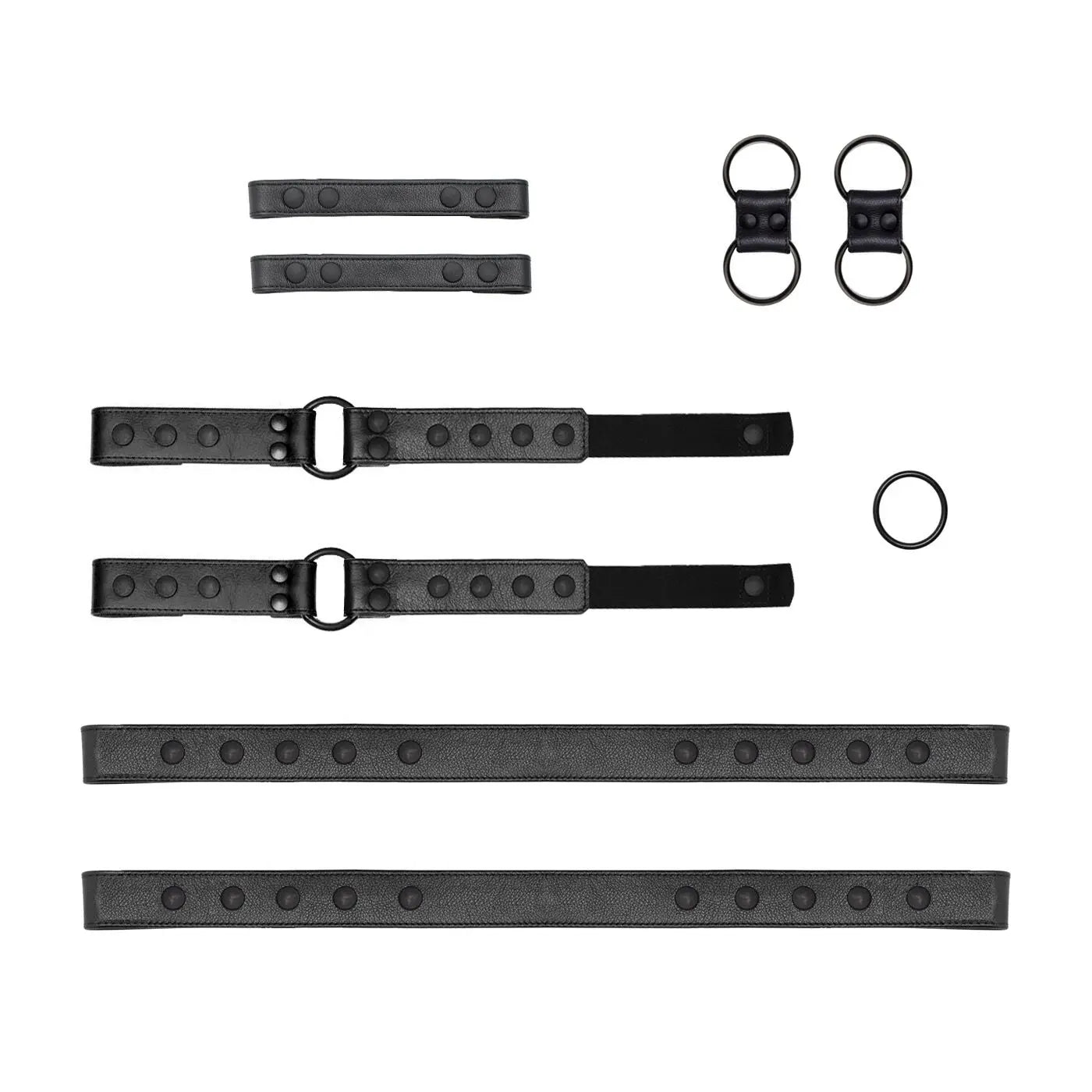 LEATHER BODY X HARNESS - BLACK