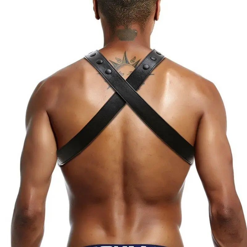 LEATHER X HARNESS- BLUE